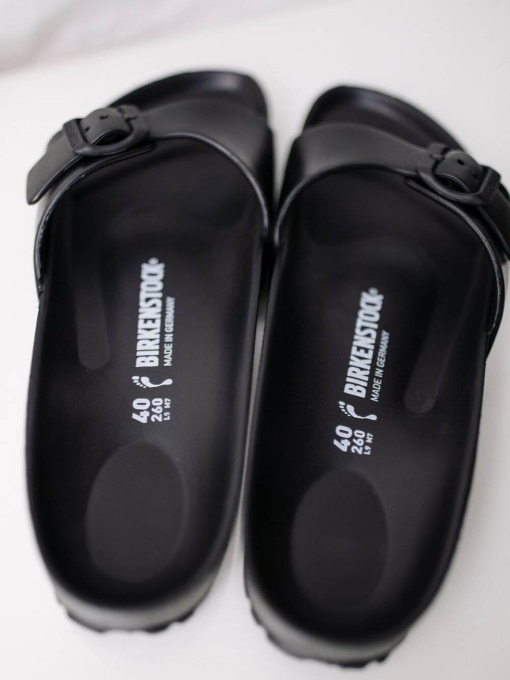 Birkenstock Madrid Essentials EVA Sandals Black Size 40 Waterproof Like New - Picture 7 of 8